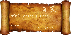 Müllerleily Berill névjegykártya